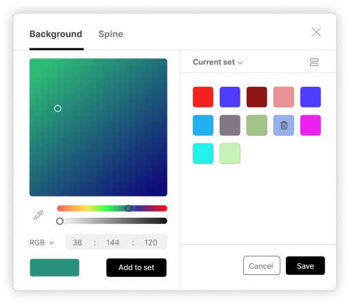 Palette editor